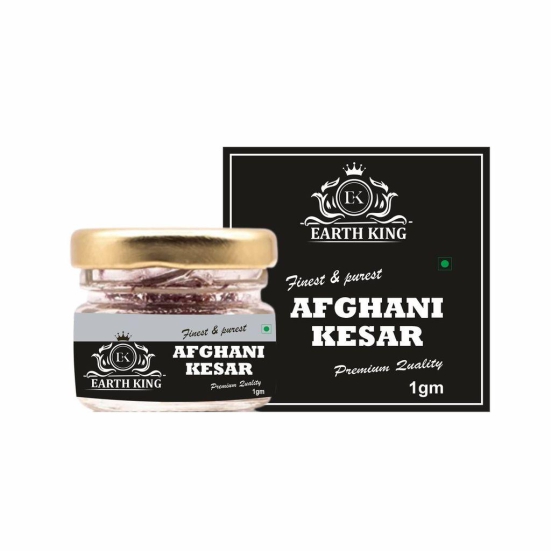 EARTH KING Natural & Pure Finest A++ Grade Afghani Kesar Thread Saffron/Keshar/Zafran/Jafran for Biryani & Cooking ? 1GM