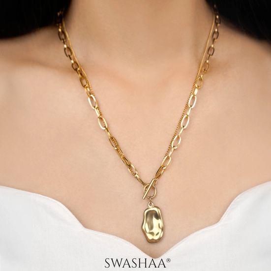 Eshara 18K Gold Plated Necklace-Gold