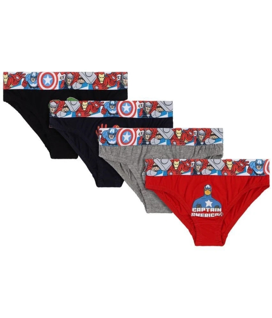 AVENGERS BOYS BRIEF SOLID ASSORTED Pack Of 4 - None