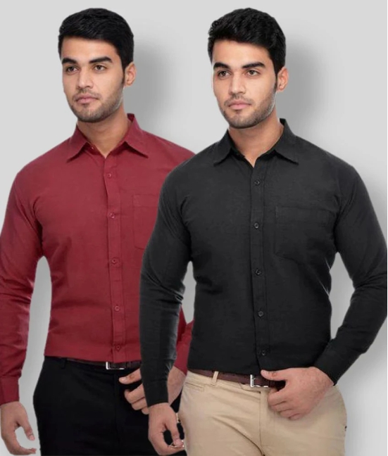 DESHBANDHU DBK - Multicolor Cotton Regular Fit Mens Formal Shirt (Pack of 2) - None