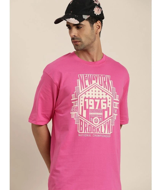 Dillinger - Pink Cotton Oversized Fit Mens T-Shirt ( Pack of 1 ) - None