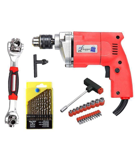 Shopper52 - Drill Machine Combo 350W 10mm Corded Drill Kit