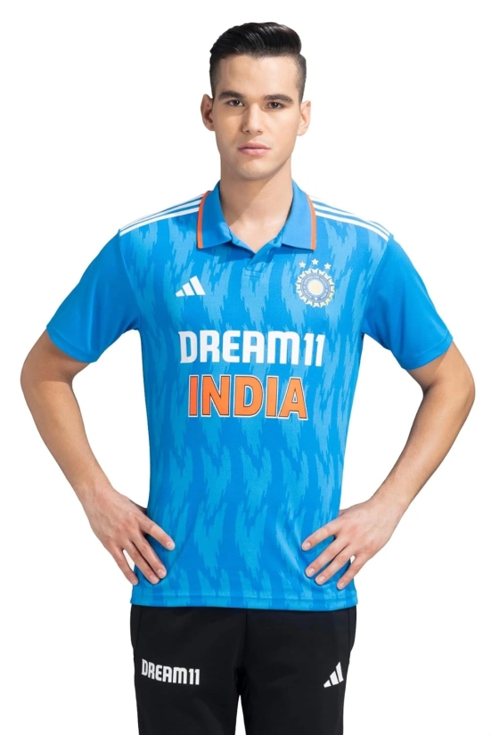 Adidas Official India Cricket ODI Fan Jersey: Show Your Team Spirit in Sustainable, Moisture-Wicking Comfort (Colour - BLUE, Size - M) by Total Sporting And Fitness Solutions Pvt Ltd