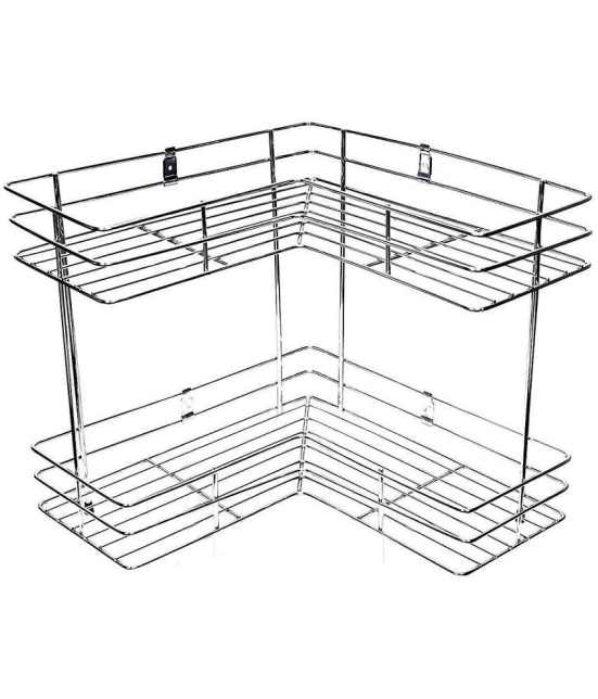 TISYAA Silver Stainless Steel Storage Racks ( Pack of 1 ) - Silver