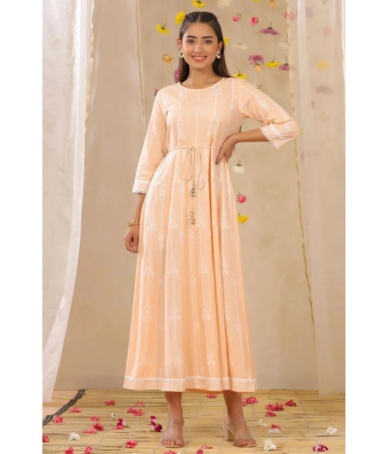 Juniper Rayon Peach Fit And Flare Dress - Single - None