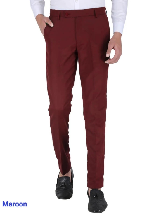 Mens Cotton Stretchable Solid Formal Trouser-M Pitch-28