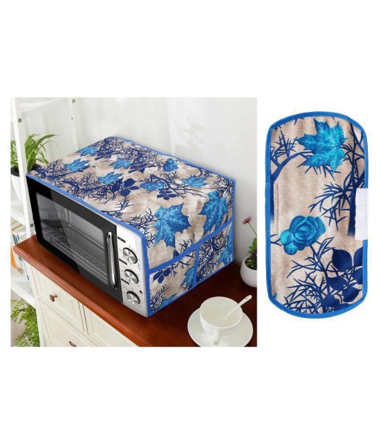 E-Retailer Set of 2 Polyester Blue Microwave Oven Cover -