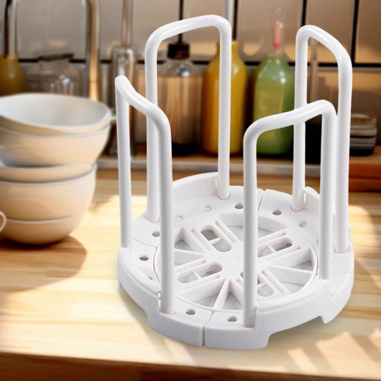 Adjustable Dish Drainer Space Saving Plastic Bowl Storage, Bowl Drain Rack Organizer, Plastic Folding Dish Bowl Storage Shelf, Bowl Shelf, Kitchen Storage Tools, Vertical Plate Holder