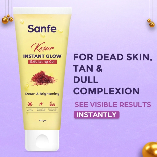 Sanfe Kesar Instant Glow Exfoliating Gel - 100g-Sanfe Kesar Instant Glow Exfoliating Gel - 100g