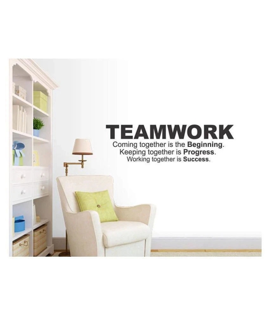 Asmi Collection Teamwork Motivational Quotes for Office Motivational/Quotes Sticker ( 24 x 75 cms )