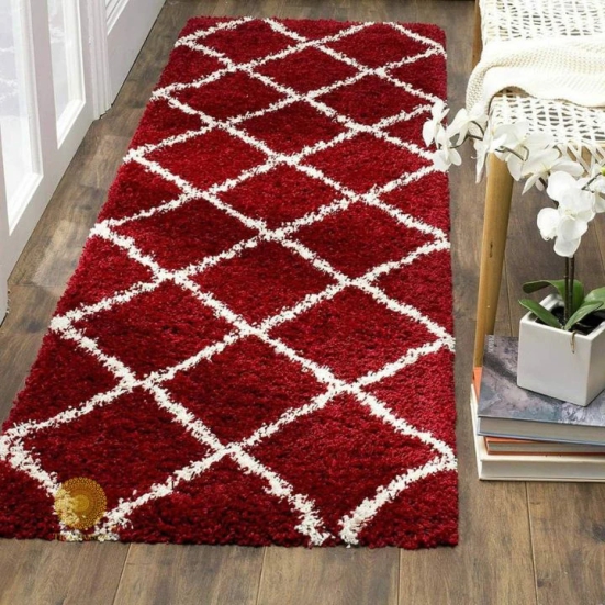 Mejestic Soft Bedside Runner-Maroon