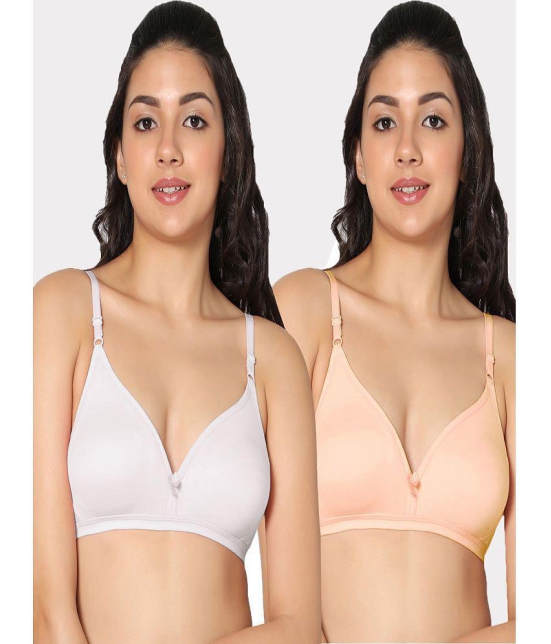 IN CARE LINGERIE - Multicolor Cotton Non Padded Women's T-Shirt Bra ( Pack of 2 ) - None