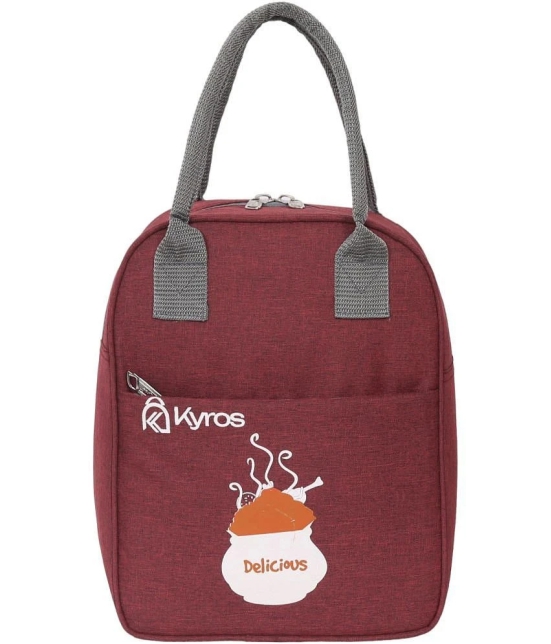 Kyros Maroon Polyester Lunch Bag Pack of 1 - Maroon