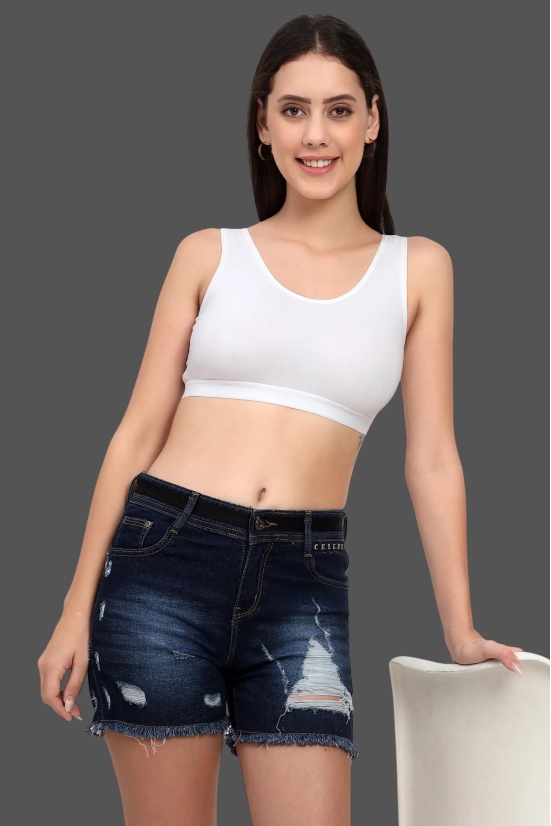 Jomferry Sports Cotton Bra Women | Gym Bra | Jogging Bra | White-XL