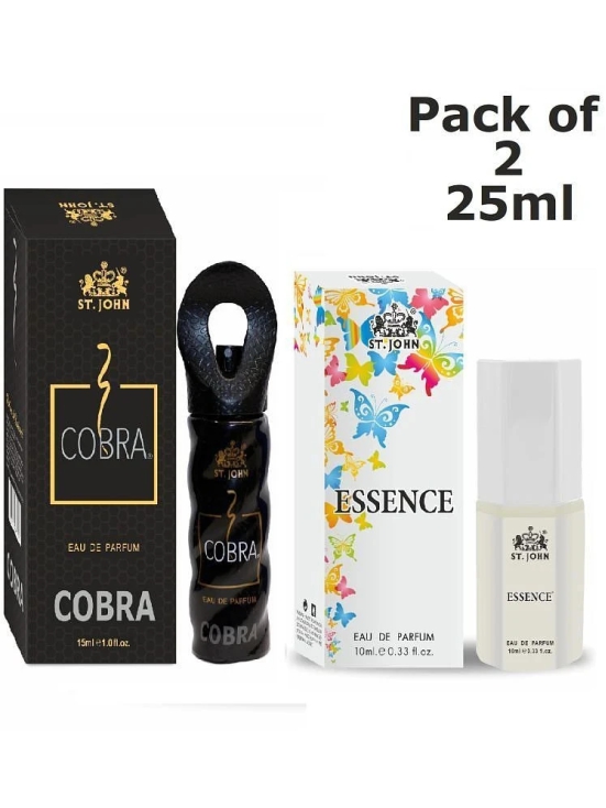 St. John Cobra Perfume 15ml & Essence 15ml Pocket Perfume for Men 25 ml ( Pack of 2 )