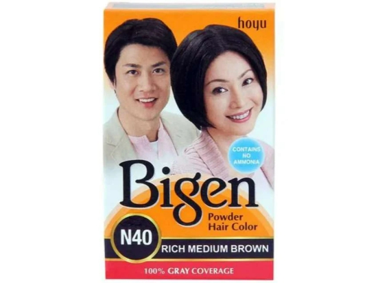 Bigen Powder Hair Color N40, Rich Medium Brown