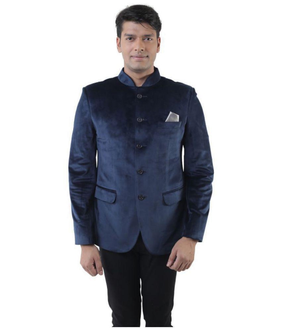 Hangup Blue Solid Casual Blazers - 44