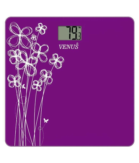 Venus Digital Electronic LCD Personal Health Body Fitness Bathroom Weighing Scale EPS-2001 Purple Purple