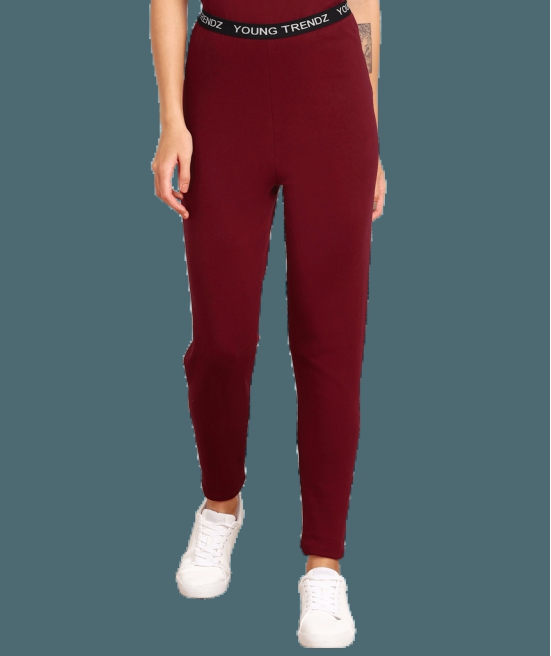 Thermal Tights for Winter Stretchable - Maroon-L / Maroon