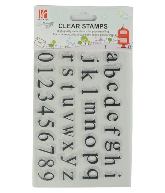 Clear Rubber Stamp, Used in Textile & Block Printing, Card & Scrap Booking Making (Small Alphabet)