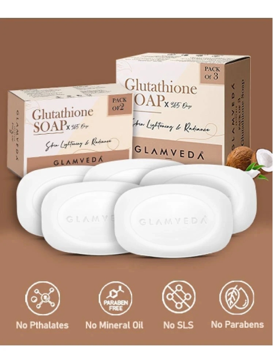 Glamveda Glutathione Skin Lightening & Whitening Soap with Kojic Acid | 375gm