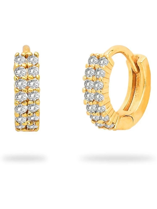 Drashti Collection Golden Hoops Earrings ( Pack of 1 ) - Golden