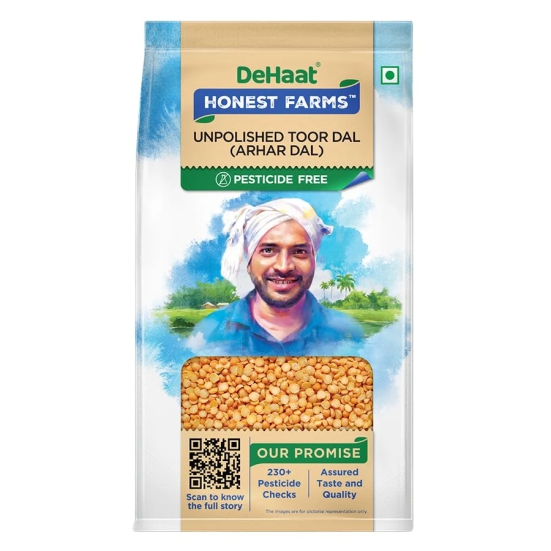 Dehaat Honest Farms Dehaat Unpolished Toor Dal 1 Kg, 1 Pc