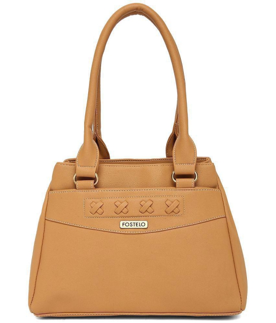 Fostelo Beige P.U. Shoulder Bag - Beige