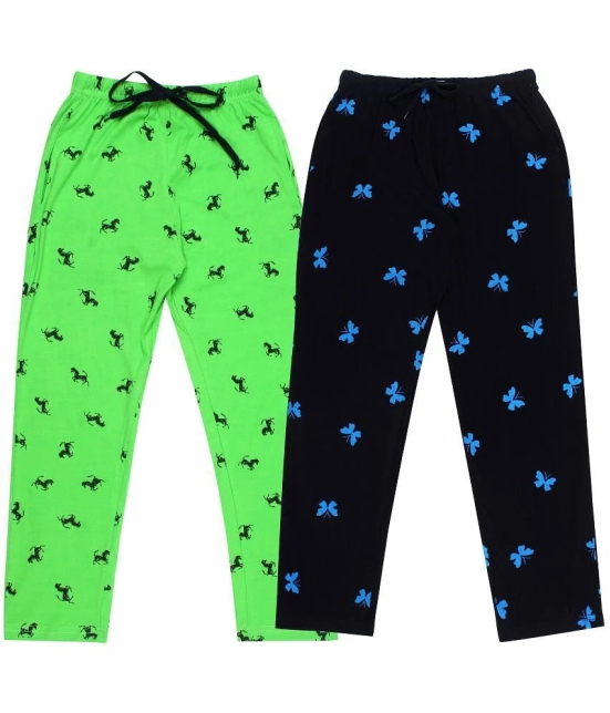 DIAZ Kids Cotton printed Trackpant/Trousers/Lower Combo pack of 2 - None