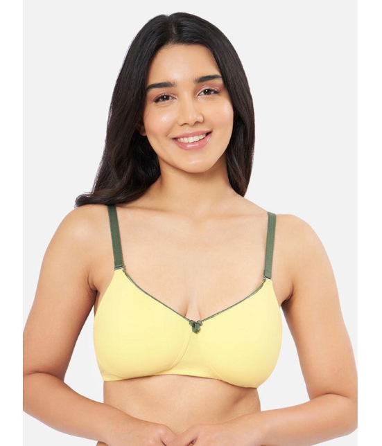 Amante - Yellow Cotton Lightly Padded Women's T-Shirt Bra ( Pack of 1 ) - None