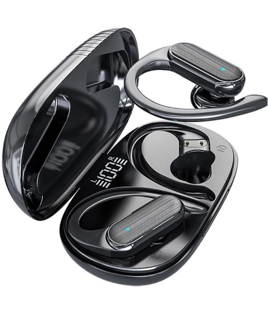 Life Like Earhook TWS V5.3 In Ear Bluetooth Earphone 8 Hours Playback Bluetooth IPX4(Splash Proof) Auto pairing -Bluetooth Black