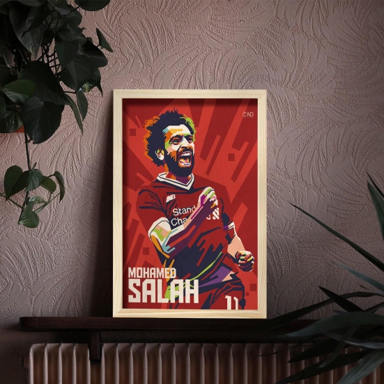 Mohamed Salah Wood Print With Frame