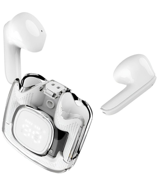 COREGENIX Digital Display Bluetooth True Wireless (TWS) In Ear 30 Hours Playback Fast charging IPX4(Splash & Sweat Proof) White