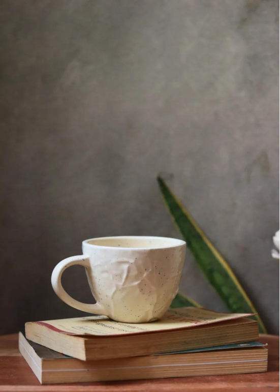 Cream Textured Mug-Set of two