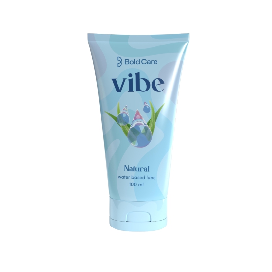 Bold Care Vibe Natural - Personal Lubricant for Men and Women - Water Based Lube - Skin Friendly, Silicone and Paraben Free - No Side Effects - 100 ml