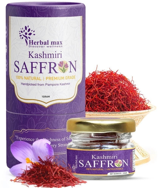 Herbal max Premium A++ Kashmiri Saffron/Kesar 1 gm