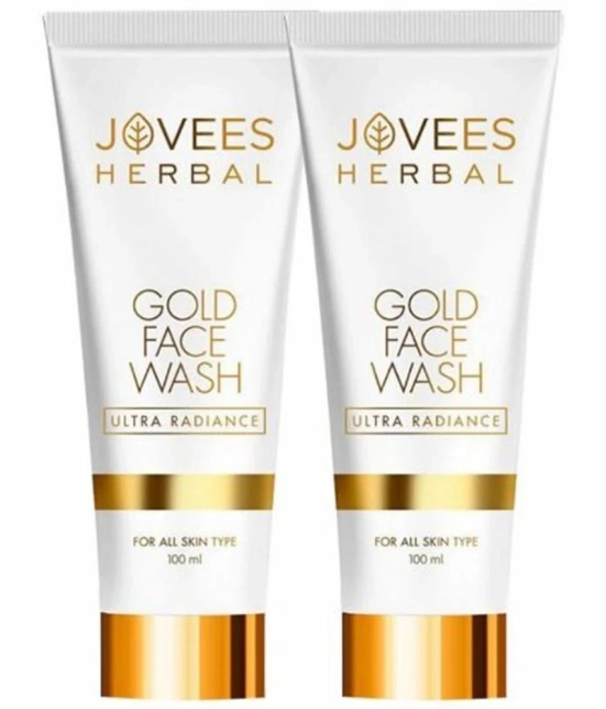 Jovees Herbal Gold Face Wash For Nourished Hydrated And Radiant Glow 100 ml (Pack of 2)