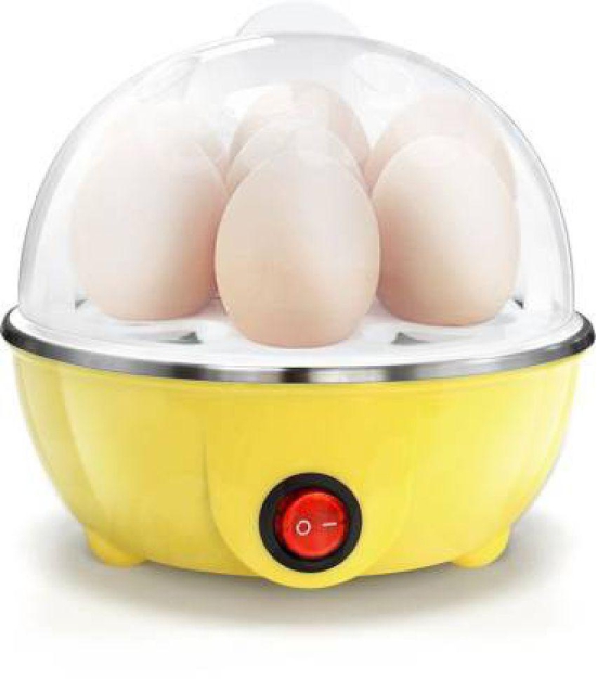 Presto Egg Boiler Electric Automatic Off 7 Egg Poacher for Steaming, Cooking Also Boiling and Frying, Multi Colour