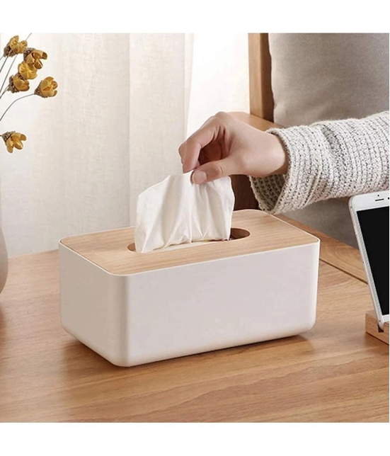 GEEO Car Tissue Dispenser Plastic White