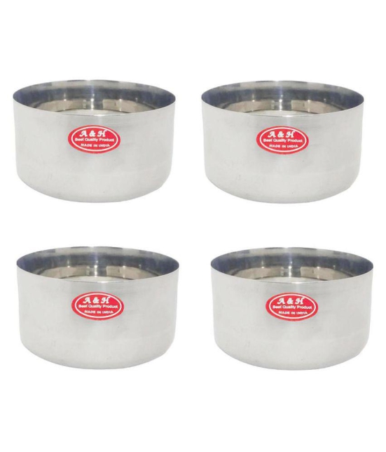 A & H ENTERPRISES 4 Pcs Stainless Steel Cereal Bowl 180 mL - Steel