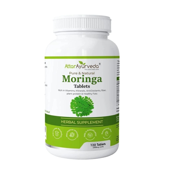 Attar Ayurveda Moringa Tablets 120 Tablets, 500 mg each