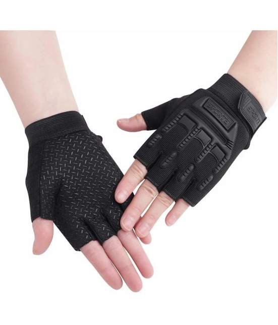 ZAYSOO Black Nylon Mens Biker Gloves ( Pack of 1 ) - Black