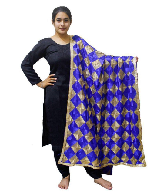 Sahej Suits & Phulkari Navy Chiffon Dupatta