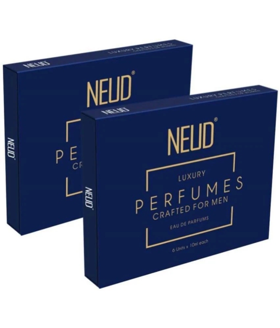 NEUD Luxury Perfumes for Men - 2 Packs (6 Vials x 10ml Each)