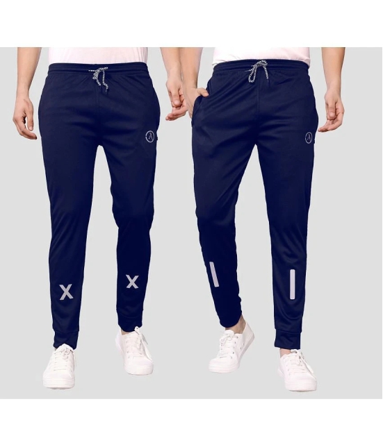 Anand Multicolor Lycra Mens Joggers ( Pack of 2 ) - None