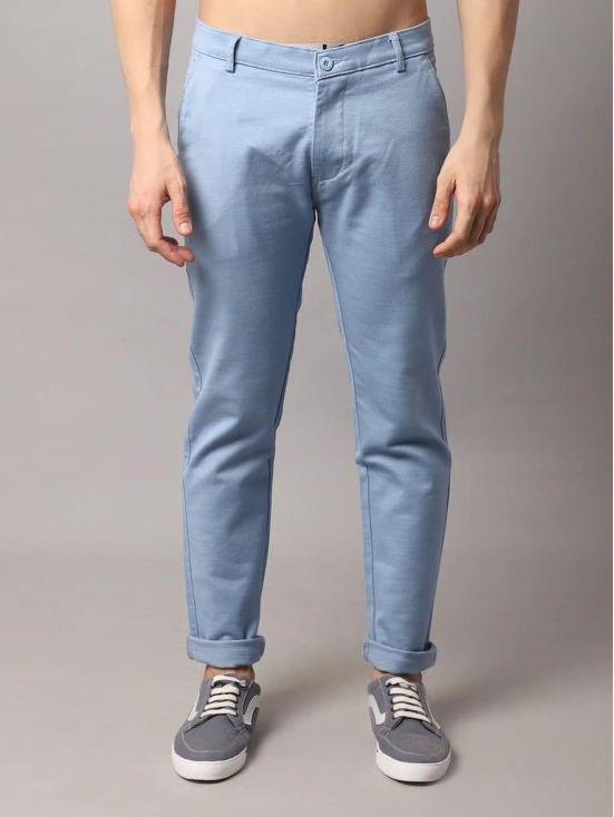 Rodamo  Men Blue Slim Fit Trousers