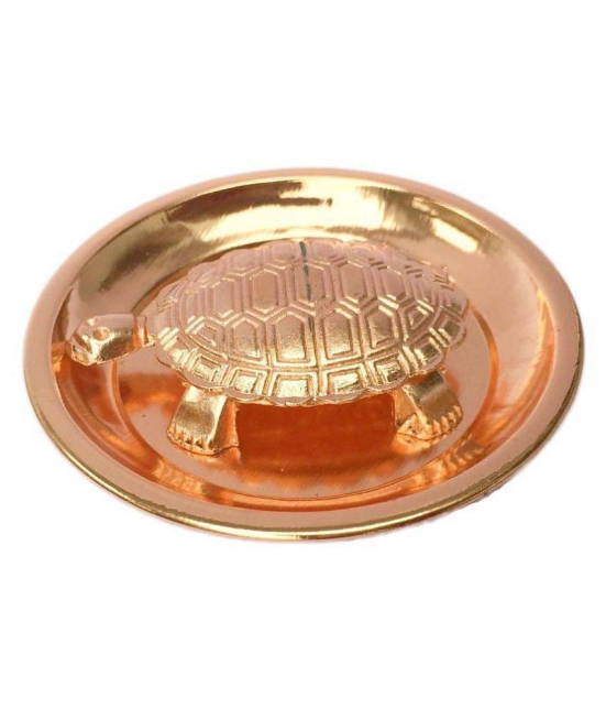 BHAUNE RETAILS Copper Fengshui Tortoise/Turtle (For Good Luck) With Copper Plate