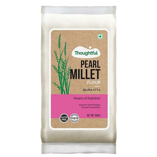 Thoughtful Pesticide-Free Bajra Flour, 500 Gm