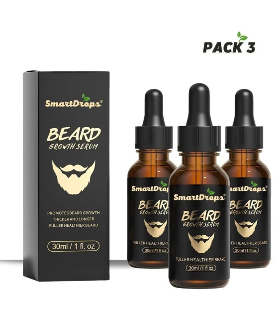 Smartdrops - 30mL Promotes Beard Growth Beard Oil ( Pack of 3 )