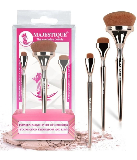 MAJESTIQUE MAJESTIQUE MAKEUP BRUSH Synthetic Contouring,Blending,Dust off Powder 40 g 3 Pcs